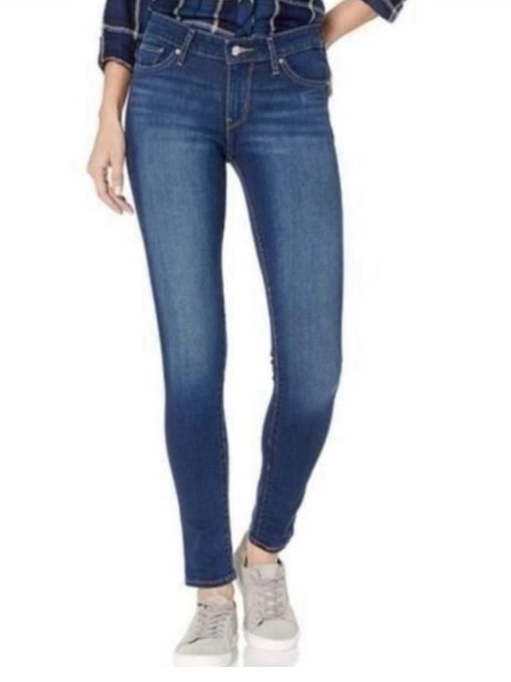 Levi’s Mid Rise Skinny Straight Leg Jeans